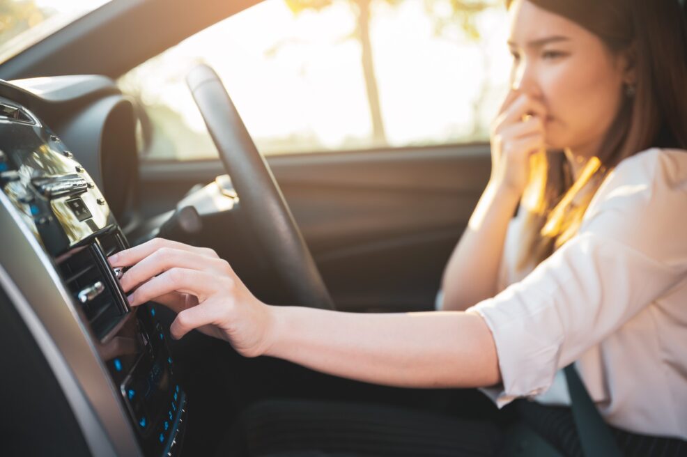 Sweet, syrup-like smell in your car